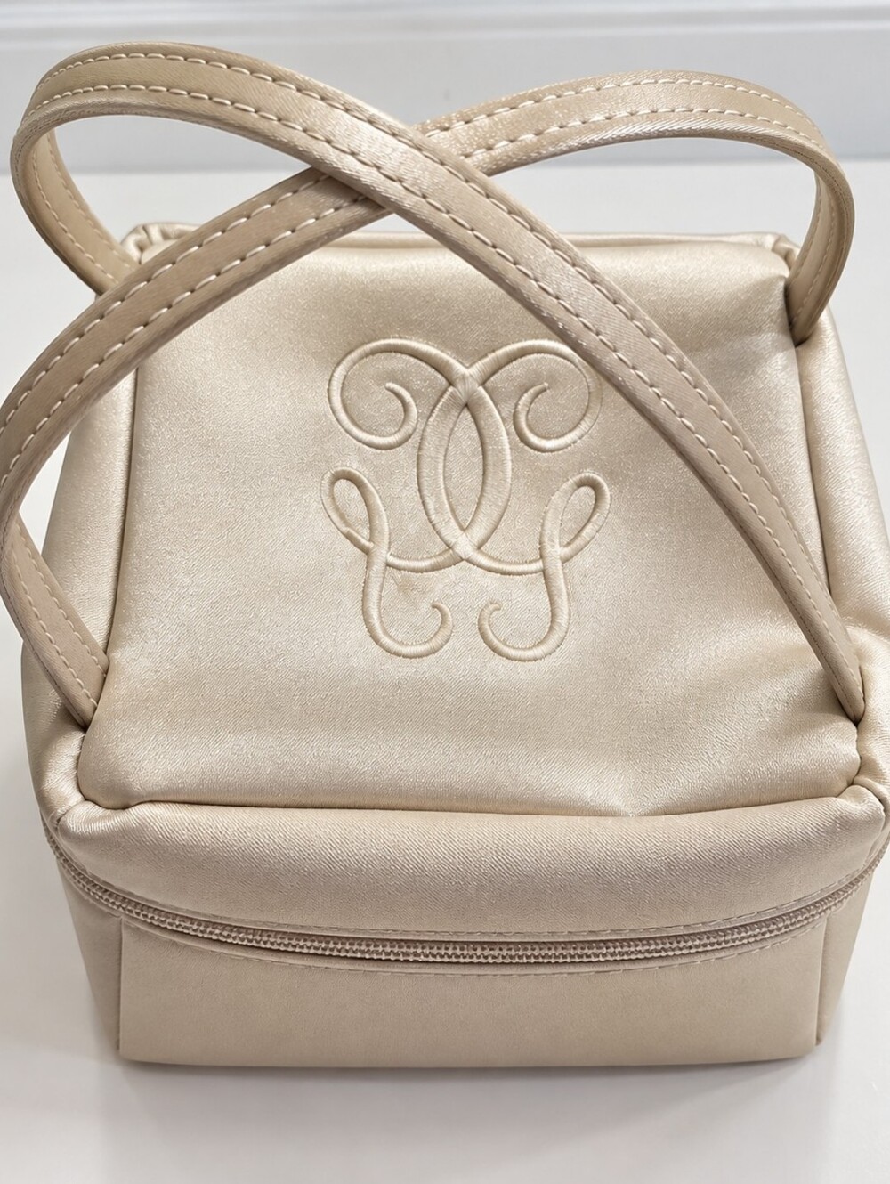 Guerlain Paris, Vintage Satin Cosmetic Bag. Rare Promotional Item.